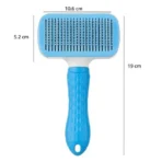Dimensions of Self Cleaning Slicker Pet Grooming Brush (Blue)
